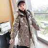 2021 mode Teenager Mädchen Kleidung Winter Jacke Warme Dicke Mantel Kinder Kleidung Kinder Parka Große Pelz Mit Kapuze Oberbekleidung Für 3-14 H0909