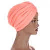 Muslimische Frauen Turban Twist Ruffle Banadans Krebs Chemo Kopf Wrap Blumendruck Baumwolle Haarschmuck Turbante