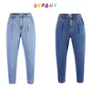 Depony taille haute maman Jean petits amis droite Femme 100% coton ample Vintage Denim pantalon Vaqueros Mujer 220216