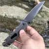 Fast Open Tactical Folding Knife 5CR15MOV 57HRC Titanium STEEK HANDLE HAMT SURVIVAL FICK Knife Utility Outdoor Camping Tools