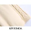 kpytomoa女性ファッションリブ付きトリムケーブルニットショーツ