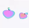 2021 NEW 100pcs/lot stainless steel blank heart pet dog ID tags Mirror polished fashion Dog Tags men pendants