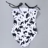 Swimsuit newest cow grain condole belt sexy one-piece swimsuits spot wholesale bikini in stock ready to ship