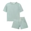 Kids Casual Sport Clothing Sets Baby Striped Clothing Set Summer Short Sleeve Top + Shorts 2pcs/set Infant Shortt Home Pajama Outfits