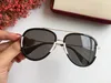 0062 Sonnenbrille für Damen im klassischen Sommerstil mit Metall- und Plankenrahmen beliebte Brillen Hochwertige Brillen UV-Schutzgläser