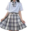 Gonne Gonna scozzese JK Stile college giapponese Donne coreane Dk Abito da marinaio Studentessa Dolce mini pieghettato