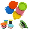 6 couleurs Silicone Pet Food Boîtes scellées Couvercles Aliments scellés Peut couvrir les couvercles de stockage Taille universelle Fit 3 Taille standard W0056