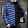 SAZ homens inverno quente usb aquecimento jaquetas inteligente termostato puro cor com capuz roupas aquecidas à prova d'água 210910