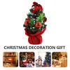 Decoraciones navideñas, 2 uds., Mini árbol de Navidad, suministros decorativos para fiestas