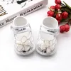 Första vandrare våren Autumnbaby Girl Gallow Hook Loop Floral Printed Cotton Shoes Born Soft Sole Casual Toddler 0-18m