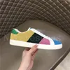 ACE Multicolor Low Top Casual Shoe Verde Rosa Azul Designer Tênis Itália Tênis Vintage Luxos Sapatos