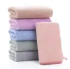 Thickened absorbent Coral Velvet Cut Edge Towels Plain Wash Soft Face Towel For Home Polyester