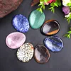 35 * 45mm Preocupação Pedra polegar Gemstone Natural Cura Cristais Terapia Reiki Tratamento Minerais Espirituais Massagem Palm Gem Mulheres Homens