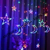2.5m3.5m LED Dize Işıkları Noel Peri Star Perde Kapalı Açık Dekorasyon Cadılar Bayramı Tatil Düğün Işığı Y201006