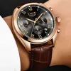 Мужские часы роскошный бренд Lige Multi функция мужские спортивные кварцевые часы человек водонепроницаемый кожаный бизнес часы мужские наручные часы + коробка 210527