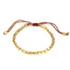 Bracelet de perles de cuivre tibétain brins Bijoux en gros Bracelets Bracelets tressés faits à la main Réglable
