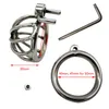 Verrouillage à vis Conception ergonomique Dispositif de chasteté masculine en acier inoxydable Super Petit Cock Cage Penis Lock Ring Ceinture S070 210624