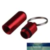 1 Pc Outdoor Survival Pocket Aluminium Alloy Mini Waterproof Pill Box Case Bottle Holder Container Keychain Medicine New Factory price expert design Quality