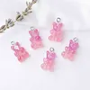 Yeyulin 100 st Candy Bear Cute Resin Charms DIY Patch Findings Gummy Örhängen Keychain Halsband Hängsmycke Smycken Inredning