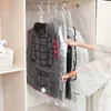 Storage Bags Hanging Bag Clothes Transparent Sealed Compression Wardrobe Space Saving Foldable Bedroom Finishing Supply