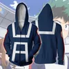 My Hero Academia Deku Izuku Midoriya Cosplay Costume Sweats à capuche Manteau Anime Boku No Sweatshirts Y0913