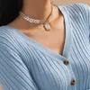 Salircon Kpop Miami Cuban Rhinone Collier trompette à col épais Collier de luxe en cristal pour femmes Accessoires 2020 Tendance Q0809