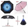 Creative Перевернутый зонт Солнцев дождь длинноплавные зонтик обратный ветрозащитный двойной слой перевернутый хреновый зонт C-крючок руки морской путь DAS288