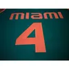 Chen37 Goodjob Men Youth Women #4 Lonnie Walker IV Canes Miamii College Basketball Jersey Size S-6XL أو مخصصة أي اسم أو قميص رقم