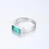 Pierścienie klastra Design Big Pure 925 Sterling Silver for Women luksus szmaragdowy kamień szlachetny ANILLOS MUJER Wedding Jewel1437554