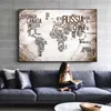 Карта на ежегодном кольцевой стене Живопись Ретро Фотографии для гостиной Винтажная карта Плакаты и отпечатки Drop Shipping