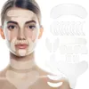 18 SZTUK Zmarszczki Plastry dla Anti Aging Silikonowe Wielokrotnego użytku Face Forehead Neck Naklejki Eye Pads Zestaw narzędzi do pielęgnacji skóry