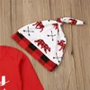 Clothing Sets Lovely Kids Baby Girl Boy My First Christmas Letter Romper Pant Hat Outfits Xmas Set Autumn