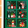 Buon Natale Adorabile Babbo Natale Windows Glass Sticker Festival Decorazione domestica Adesivi statici personalizzati per finestre di Natale