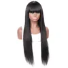 Ishow Brazilian Loose Deep Straight Human Hair Wigs with Bangs Peruvian Curly None Lace Wig Malaysian Body Wave for Women All Ages285s