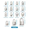 Charms 30pcs caixa de aço inoxidável Cadelo Padlock Dangle Pingents Pingents for Diy Bracelets Colares Crafts de joias Keyhcian Making324s