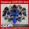 OEM Body + Tank för Suzuki Hayabusa GSXR 1300CC GSXR-1300 1300 CC 1996 2007 74NO.47 GSX-R1300 GSXR1300 96 97 98 99 00 01 GSX R1300 02 03 04 05 06 07 Fairing Kit Glänsande blå