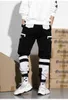 Män Spring Hip Hop Pants Club Singer Stage Costume Trousers Ribbons Streetwear Joggers Sweatpants Hombre 211112