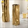 Seramik Vazo Süsler Nordic Yaratıcı Modern Basit Dekorasyon Altın Ağaç Güdük Oturma Odası Yüksek Kuru Çiçek Aranj
