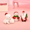 1-7pcs/set Miniature Christmas Tree Santa Claus Snowmen Terrarium Accessories Gift Box Fairy Garden Figurines Doll House Decor Y201020