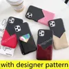 Fashion Designer Phone Cases for iPhone 15 15pro 14 14pro 14plus 13 12 11 pro max Xs XR Xsmax Patent Leather Card Holder Cellphone Cover with Samsung Note20 S22 S23 ultra