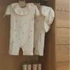 Irmão e irmã combinando natação ternos cereja limão padrão crianças swimwear bebê adorável bonito havai roupas verão 210619