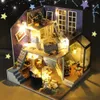 2020 Christmas Decoration DIY Doll House Wooden Doll Houses Miniature Dollhouse Furniture Kit Toys for Children New Year Christmas Gift