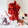 50pcs 18 pouces Rose Or Rouge Rose Amour Feuille Coeur Hélium Ballons De Mariage Fête D'anniversaire Ballons Saint Valentin Globos Fournitures 211216