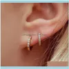 Jewelrysier – boucles d'oreilles de couleur pour femmes/hommes, petit cerceau en cristal, os d'oreille, petit anneau de nez, fille, Aretes, cerceaux, bijoux, livraison directe 2021