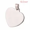 10 pcs Wholesale 33x34mm Heart 4 Colors Unisex Stainless Steel Stamping Blank ID Dog Tags Pendant Necklace Jewelry Findings Y200922
