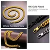 U7 Men Thick Chain Necklace Gold Chain 6/9/1M Miami Cuban Chain Necklace 14"-30" Stainless Steel y Necklace N453 220212