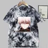 Unisex Tokyo Ghoul Short Sleeve O-neck Loose and Fit Print Tie Dye AnimeT-shirt Y0809