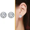 925 Sterling Silber Pendientes Runde Herzförmige Ohrstecker Für Frauen Fit Original Charms DIY Edlen Schmuck geschenk