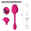 Vibratori NXY Runing all'ingrosso a buon mercato Rose Vibratore Silicone Sex Toy Donne a forma di fiore per adulti Rosa 0104