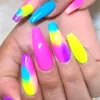 9 Kolory Sztuka Glitter Gradient Neon Pigment Proszek Pyłowy Fluorescencyjny Żel S Dekoracje Nail Dekoracje dla profesjonalistów